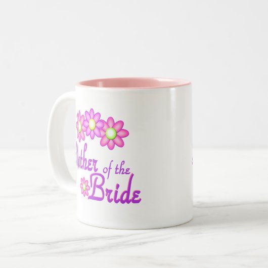 Mutter der Braut Zweifarbige Tasse (Vorderseite Links)