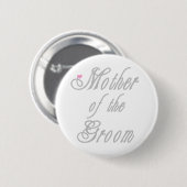 Mutter der Bräutigam-noblen Grau Button (Vorne & Hinten)