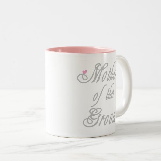 Mutter der Bräutigam-noblen Grau Zweifarbige Tasse (VorderseiteRechts)