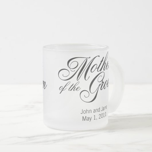 Mutter der Bräutigam-Tasse Mattglastasse (VorderseiteRechts)