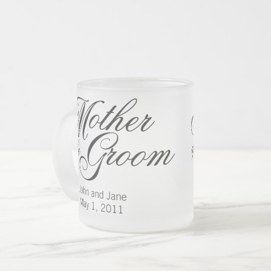 Mutter der Bräutigam-Tasse Mattglastasse (Vorderseite Links)