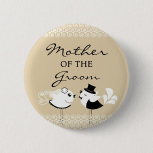 Mutter der Bräutigam-Vögel, die Knopf Wedding si Button
