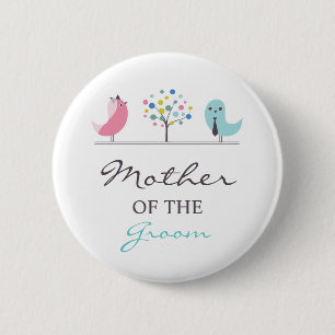 Mutter der Bräutigam-Vögel, die Knopf Wedding si Button