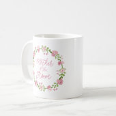 Mutter der BräutigamWatercolorwreath-Tasse Kaffeetasse (Vorderseite Links)