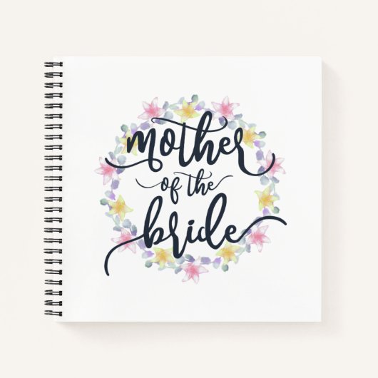 Mutter der Brautkalligrafie | Notebook Notizblock (Vorderseite)
