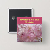 Mutter der Brautknöpfe Rosa-Blüten-Blumen Button (Vorne & Hinten)