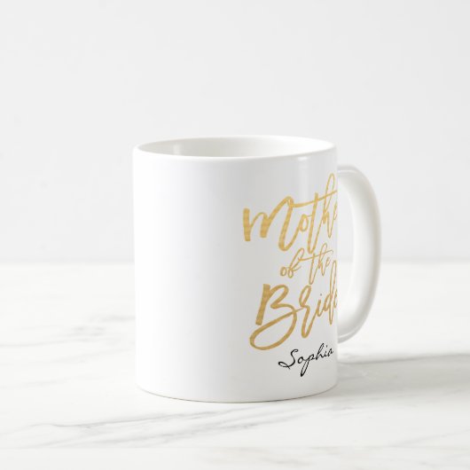 Mutter der Brautschrift Custom Kaffeetasse (VorderseiteRechts)