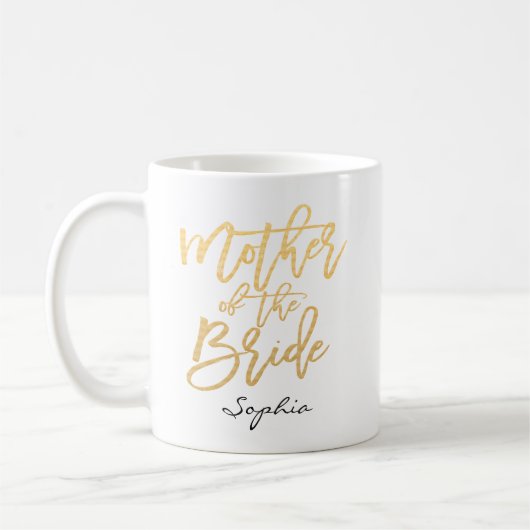 Mutter der Brautschrift Custom Kaffeetasse (Links)
