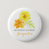 Mutter der Brautschwadronen Hochzeitsknopf Button (Vorderseite)
