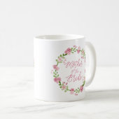Mutter der BrautWatercolorwreath-Tasse Kaffeetasse (VorderseiteRechts)