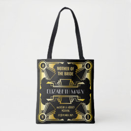 Mutter der Bride Art Deco Wedding Gold & Black Tasche