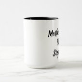 Mutter der Bride Black Elegant Script Hochzeiten Tasse (Zentrum)