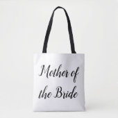 Mutter der Bride Black Script Hochzeit Tasche (Vorderseite)