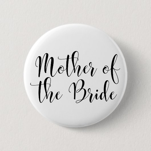 Mutter der Bride Black Script Typografie (30) Button (Vorderseite)