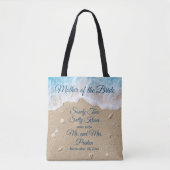Mutter der Bride Blue Beach Waves Sandy Toes Tasche (Vorderseite)