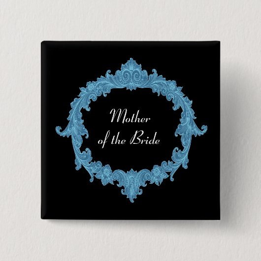 MUTTER DER BRIDE Blue Black Vintag V13 Button (Vorderseite)