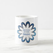 Mutter der Bride Blue Blume & Silver Kontur Kaffeetasse (Mittel)