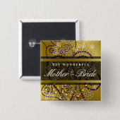 MUTTER DER BRIDE Boho Spirals Wedding Button (Vorne & Hinten)