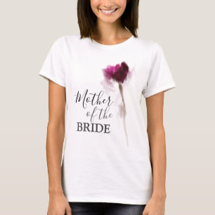 "MUTTER DER BRIDE"   Burgundy Tulip Floral  T-Shirt
