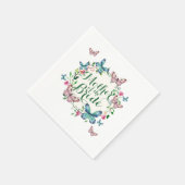 Mutter der Bride Butterfly Wrea Sketch | Serviette (Ecke)