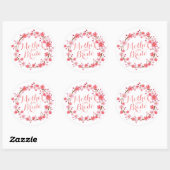Mutter der Bride Cherry Blossom Hochzeitsticker Runder Aufkleber (Blatt)