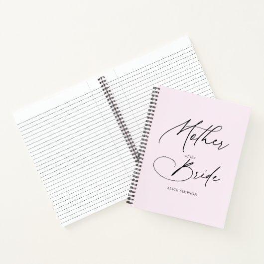 Mutter der Bride Chic Script Notizblock (Innenseite)