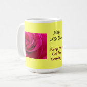 Mutter der Bride Coffee Tasse Rosa Blume (Vorderseite Links)