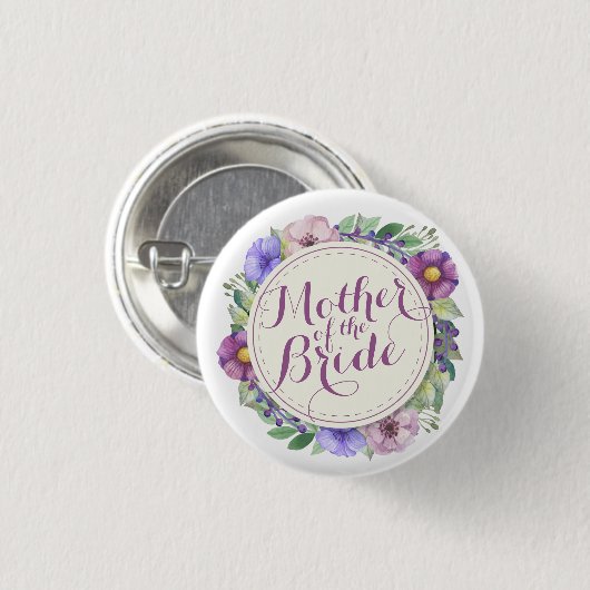 Mutter der Bride Elegant Blumenschaltfläche Button (Vorne & Hinten)