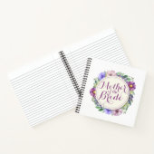 Mutter der Bride Elegant Floral Notebook Notizbuch (Innenseite)