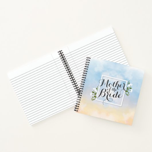 Mutter der Bride Elegant Frame Wedding Notebook Notizbuch (Innenseite)
