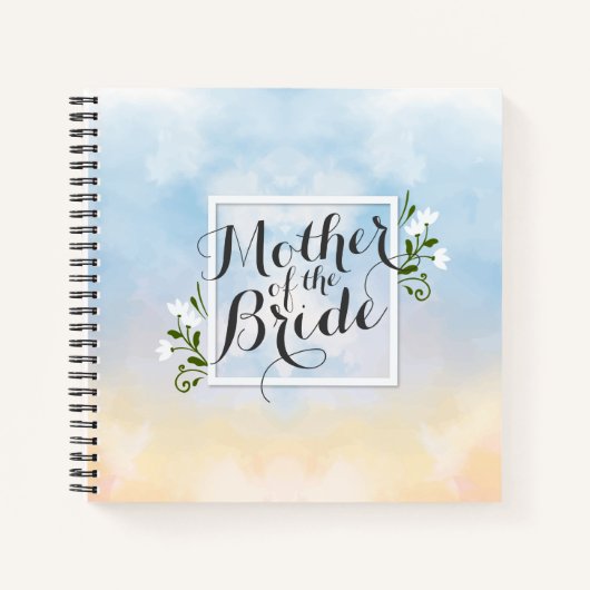 Mutter der Bride Elegant Frame Wedding Notebook Notizbuch (Vorderseite)
