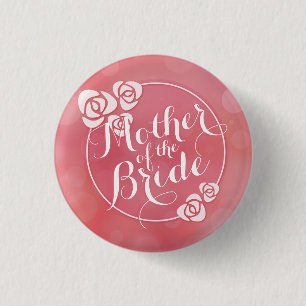 Mutter der Bride Elegant Rahmen Hochzeitsschaltflä Button