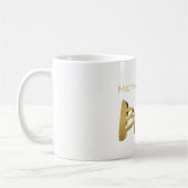 Mutter der Bride Elegante Typografie Gold Text Kaffeetasse (Links)