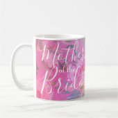 Mutter der Bride Floral Pink Moderne Kaffeetasse (Links)