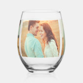 Mutter der Bride-FotoCollage Weinglas Ohne Stiel (Links)