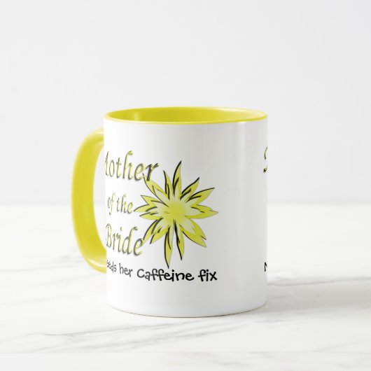 Mutter der Bride Funny Coffein Fix Tasse (Vorderseite Links)