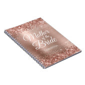 Mutter der Bride Glittery Rose Gold Foil Notizblock (Rechte Seite)