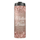 Mutter der Bride Glittery Rose Gold Glam Thermosbecher (Vorderseite)