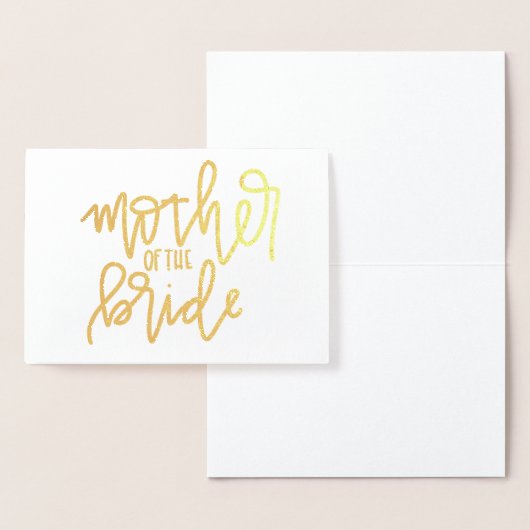 Mutter der Bride Gold Foil Calligrafy Card Folienkarte (Anzeige)