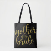 Mutter der Bride Gold Glitzer Kalligraphie Tasche (Vorderseite)