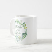 Mutter der Bride Greenery Wreath Wasserfarbe Kaffeetasse (Vorderseite Links)