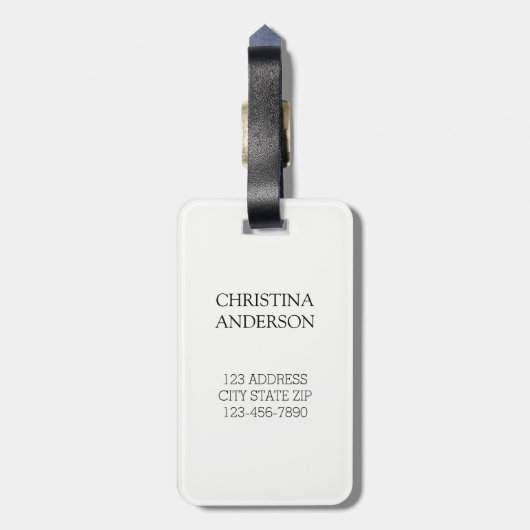 Mutter der Bride/Kalligraphie-Reise Gepäckanhänger (Rückseite vertikal)