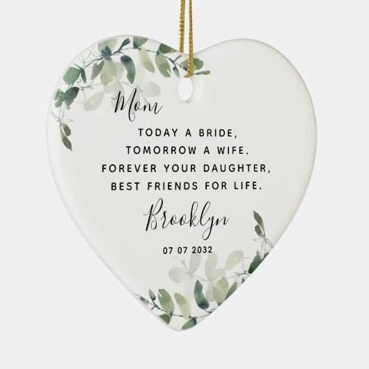 Mutter der Bride Keepake Keramik Ornament (Rechts)