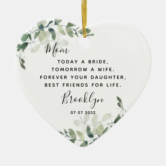 Mutter der Bride Keepake Keramik Ornament (Vorne)