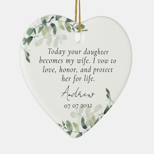 Mutter der Bride Keepake Keramik Ornament (Rechts)