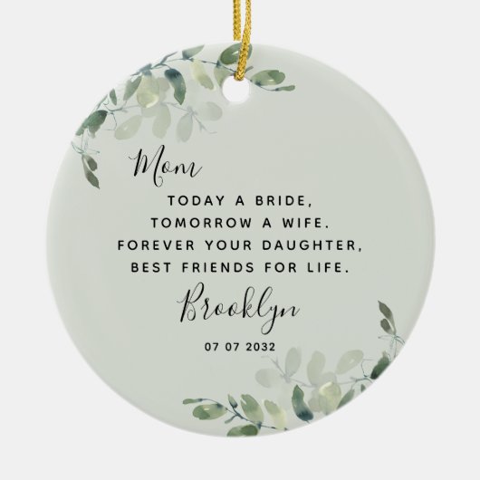 Mutter der Bride Keepake Keramik Ornament (Vorne)