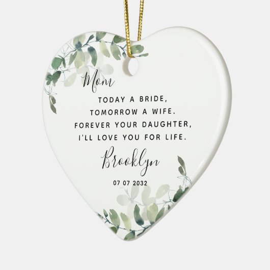 Mutter der Bride Keepake Keramik Ornament (Links)