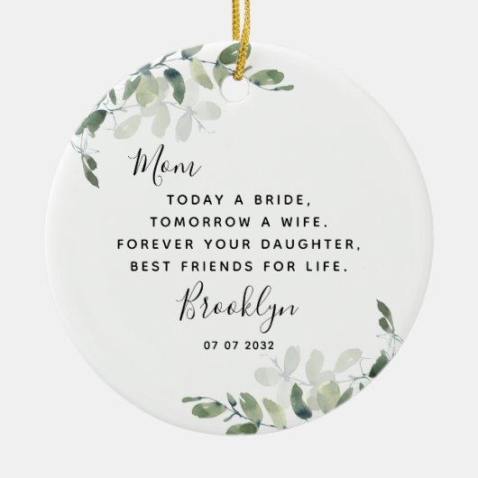 Mutter der Bride Keepake Keramik Ornament (Vorne)