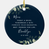 Mutter der Bride Keepake Keramik Ornament (Hinten)