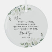 Mutter der Bride Keepake Ornament Aus Glas (Vorderseite)